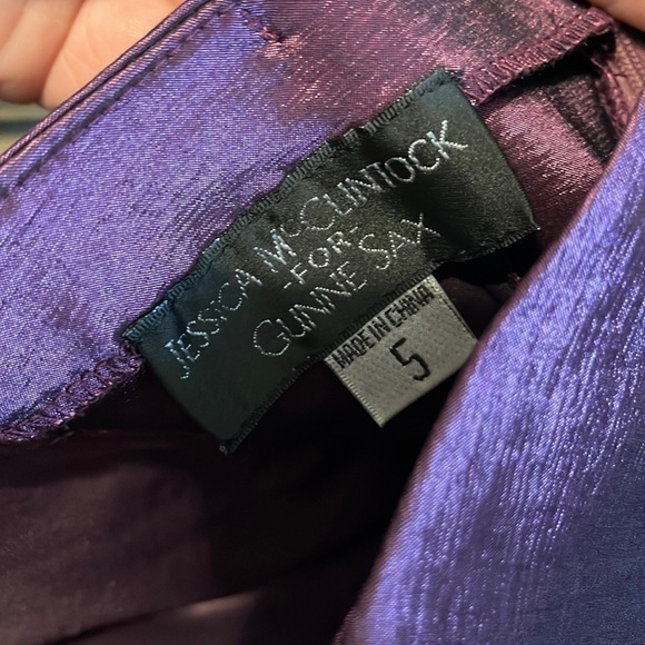 JESSICA MCCLINTOCK For Gunne Sax Strapless Metallic Purple Sequin Dress - Picture 3 of 7